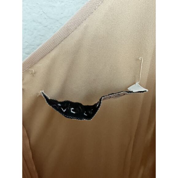 New Mac Duggal Pink Sequined Spaghetti V-Neck Tulle Dress 93566 Size 8 - Picture 7 of 15